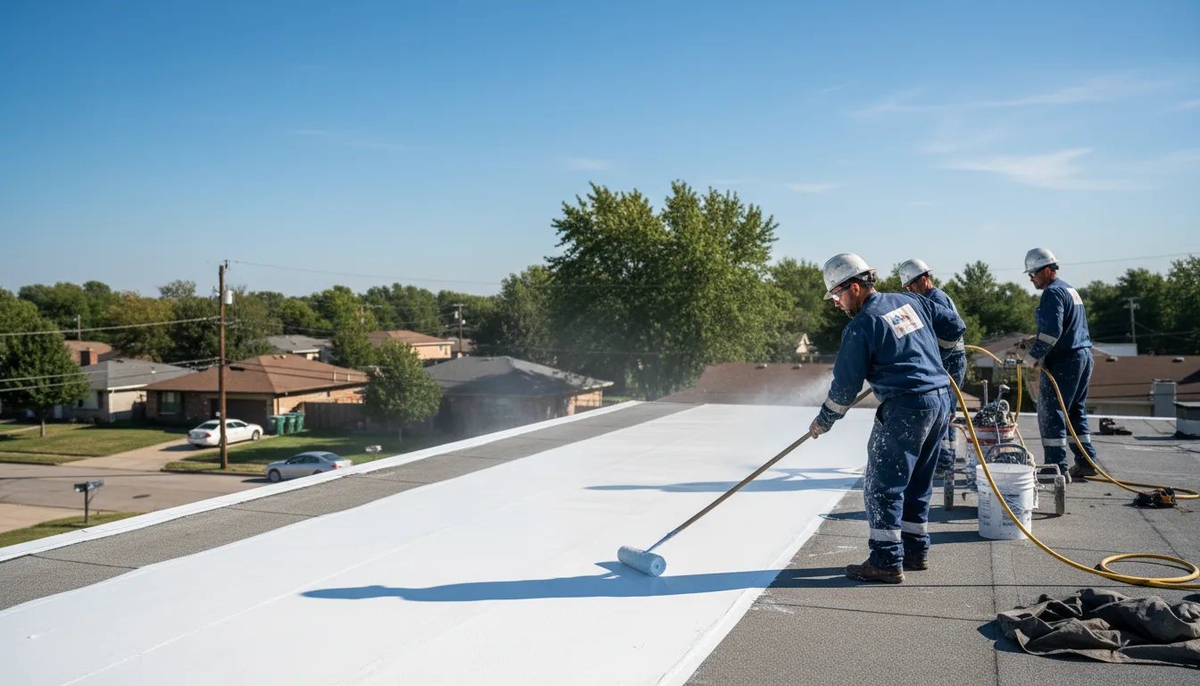 Commercial roof coating in Stockdale, TX near me